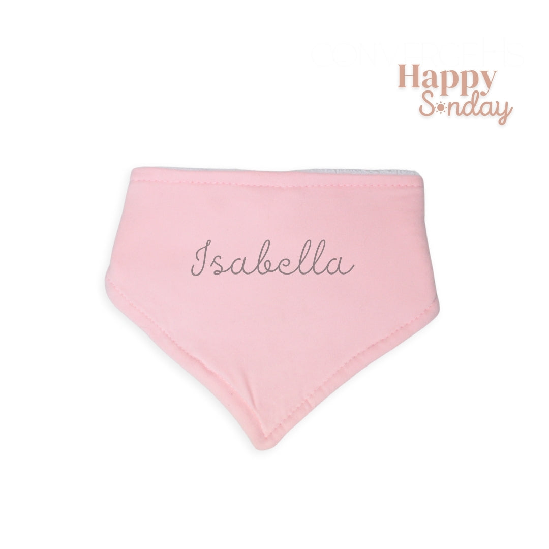 Babero rosado personalizado