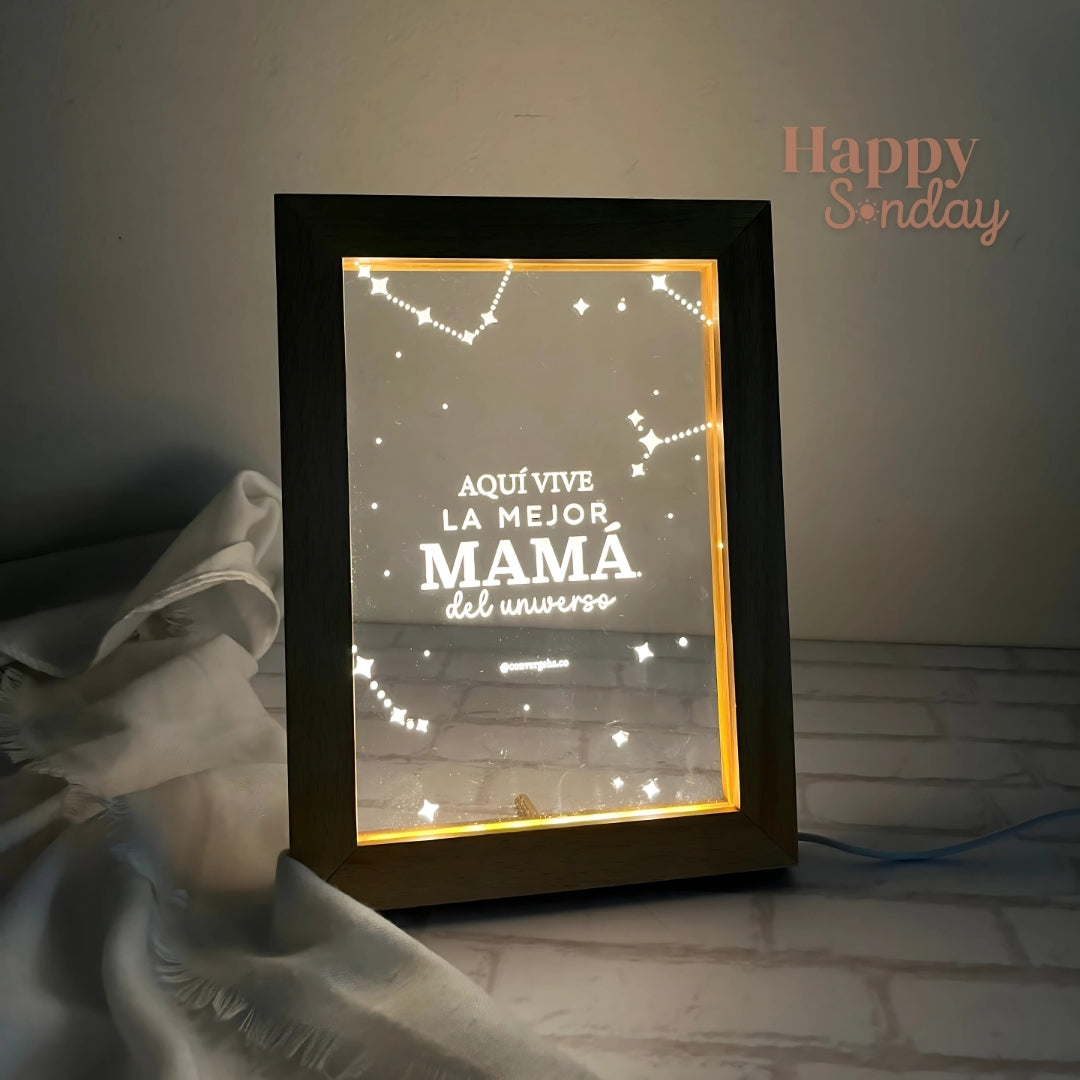 Marco de luz para mamá