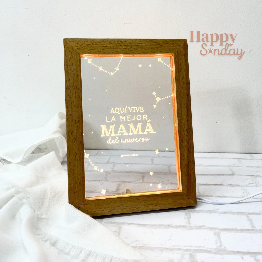 Marco de luz para mamá