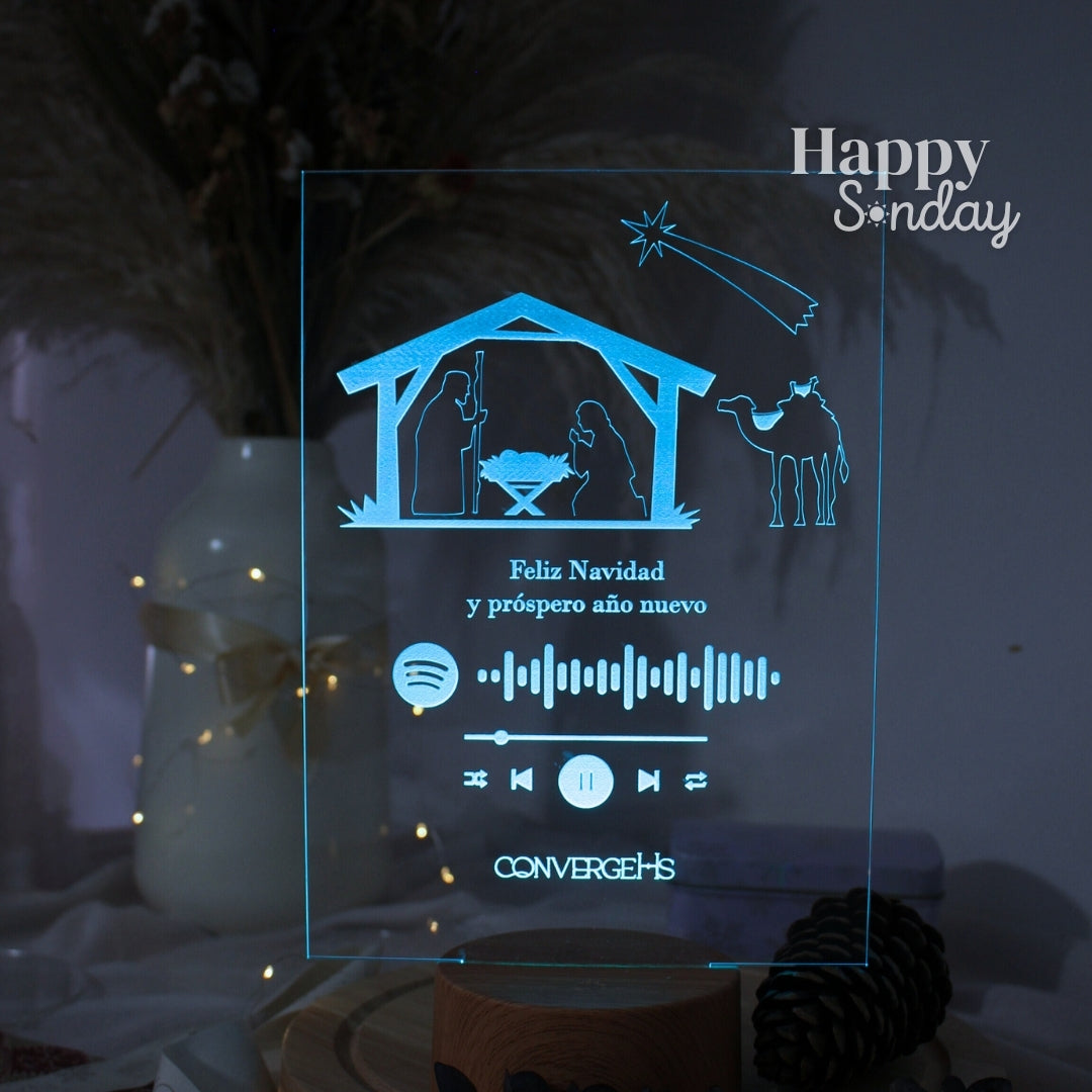 Lámpara Pesebre musical